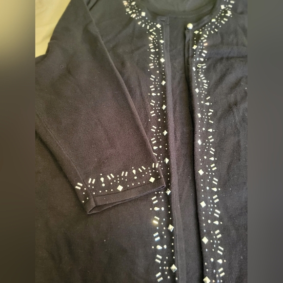 4 for $30 ๐ TanJay knit sparkley 3/4 sleeve fooler twin set size 2X - Picture 6 of 8